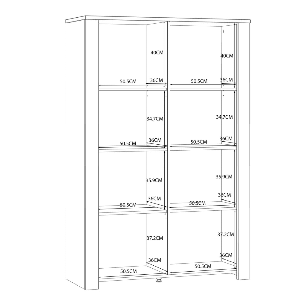 Bohol Display Cabinet inc. 2x LED Lights in Riviera Oak/White