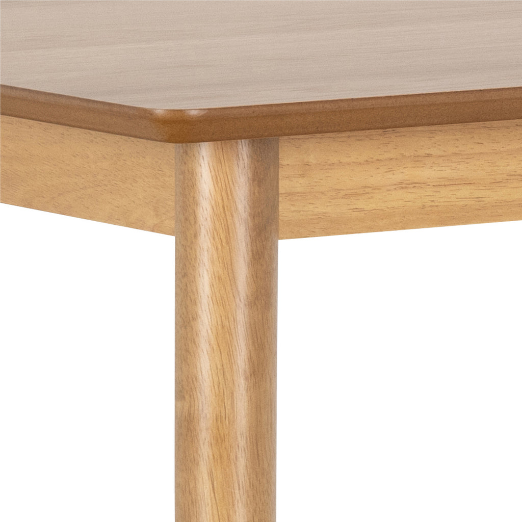 Barlow Bar Table in Matt Oak Included 2 Barlow Bar Stool Without Back in Matt Oak