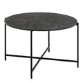 Lamoine Round Coffee Table in Matt Black