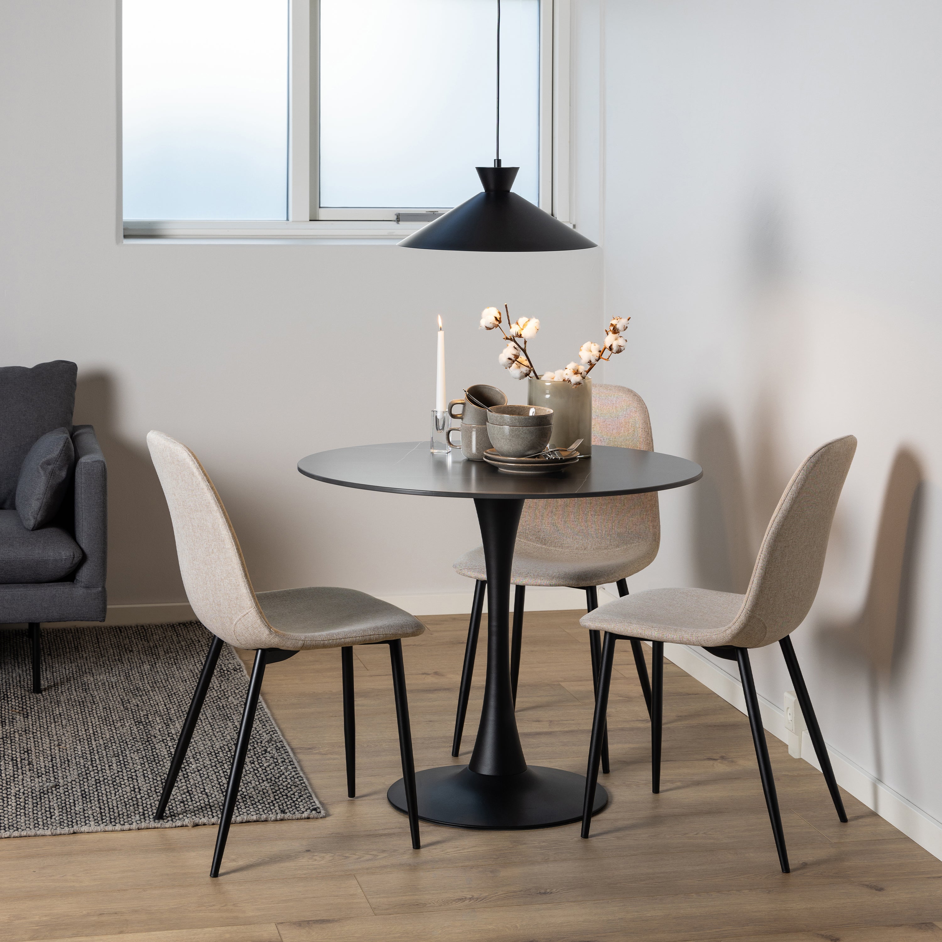 Celia Dining Chair in Beige Set of 4