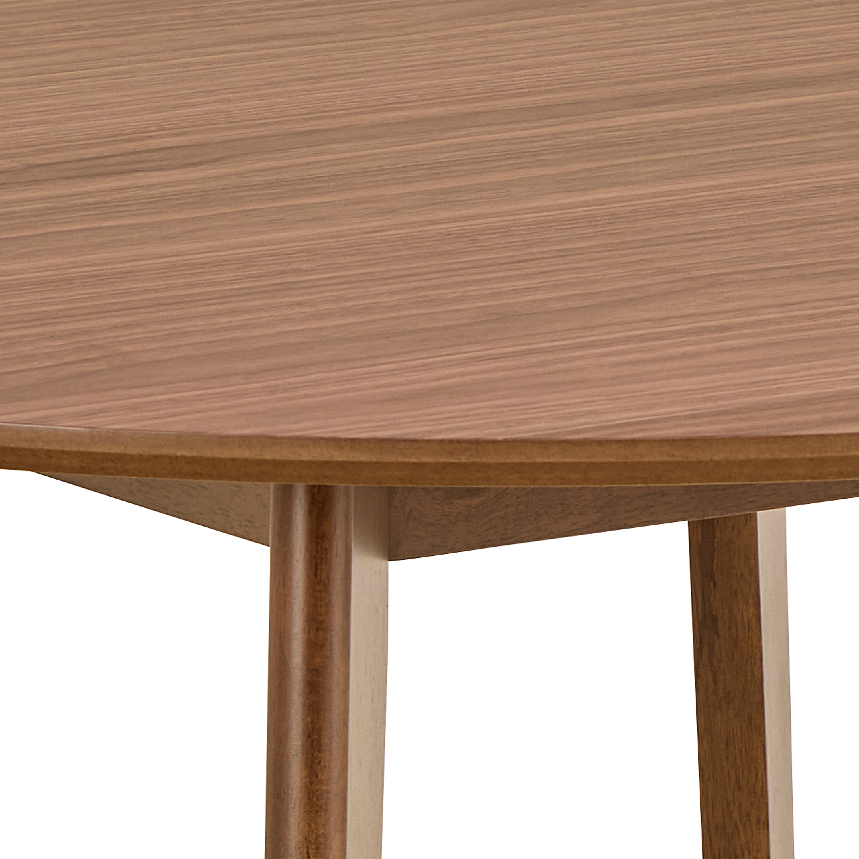 Roxby Round Dining Table in Walnut 120x76cm Included 4 Roxby Dining Chairs in Walnut