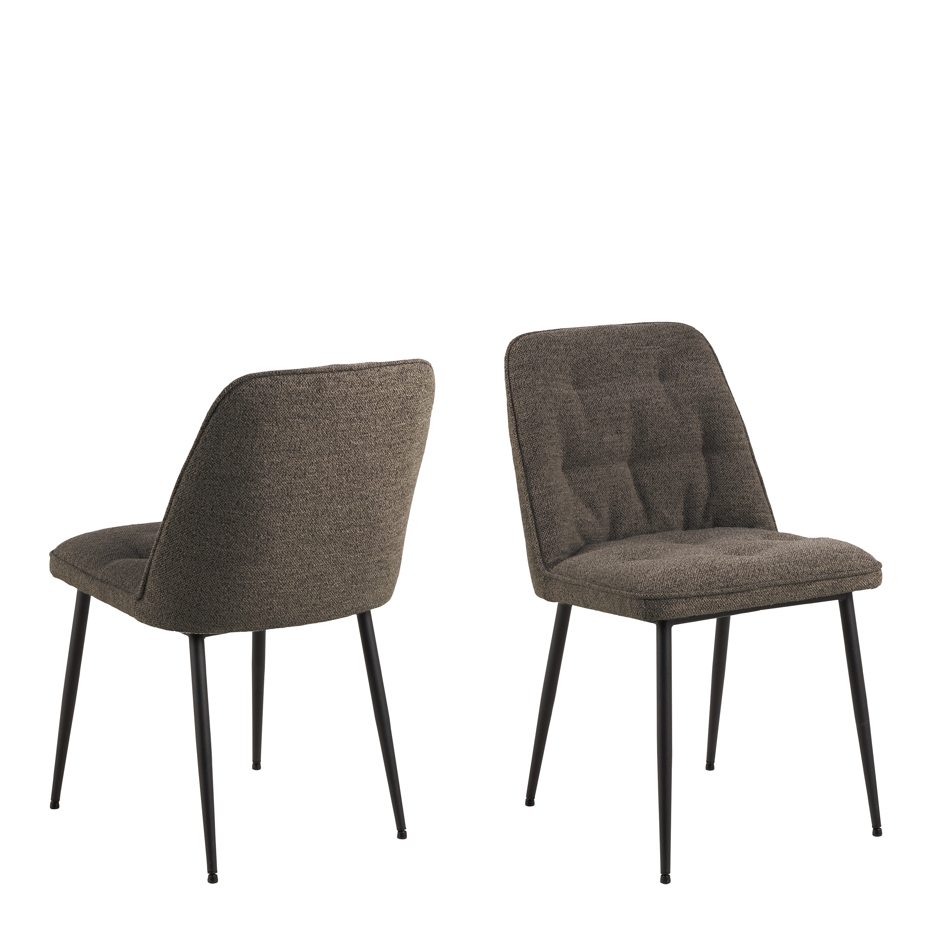 Wicklow Rectangular Dining Table in Grey/Black 140x75cm Included 4 Brooke Dining Chairs in Taupe