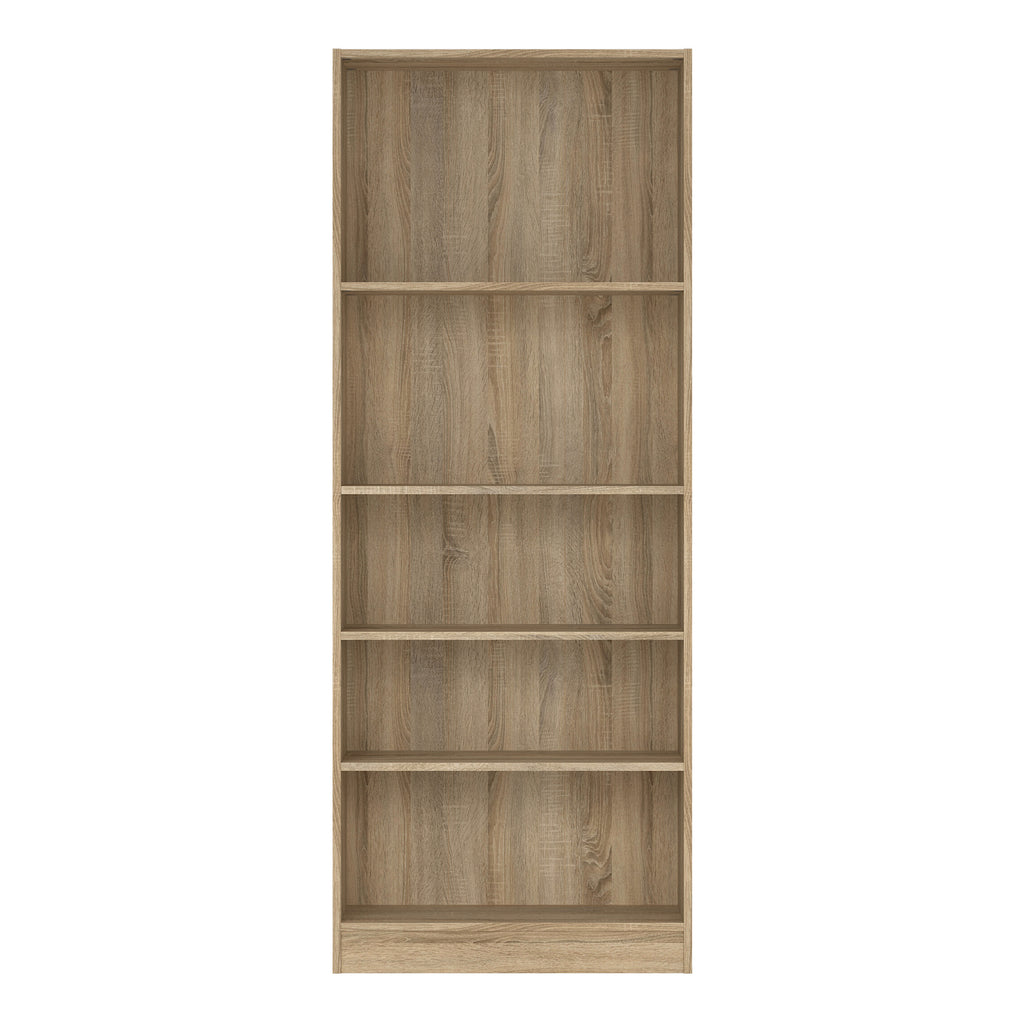 Basic Tall Wide Bookcase (4 Shelves) in Oak