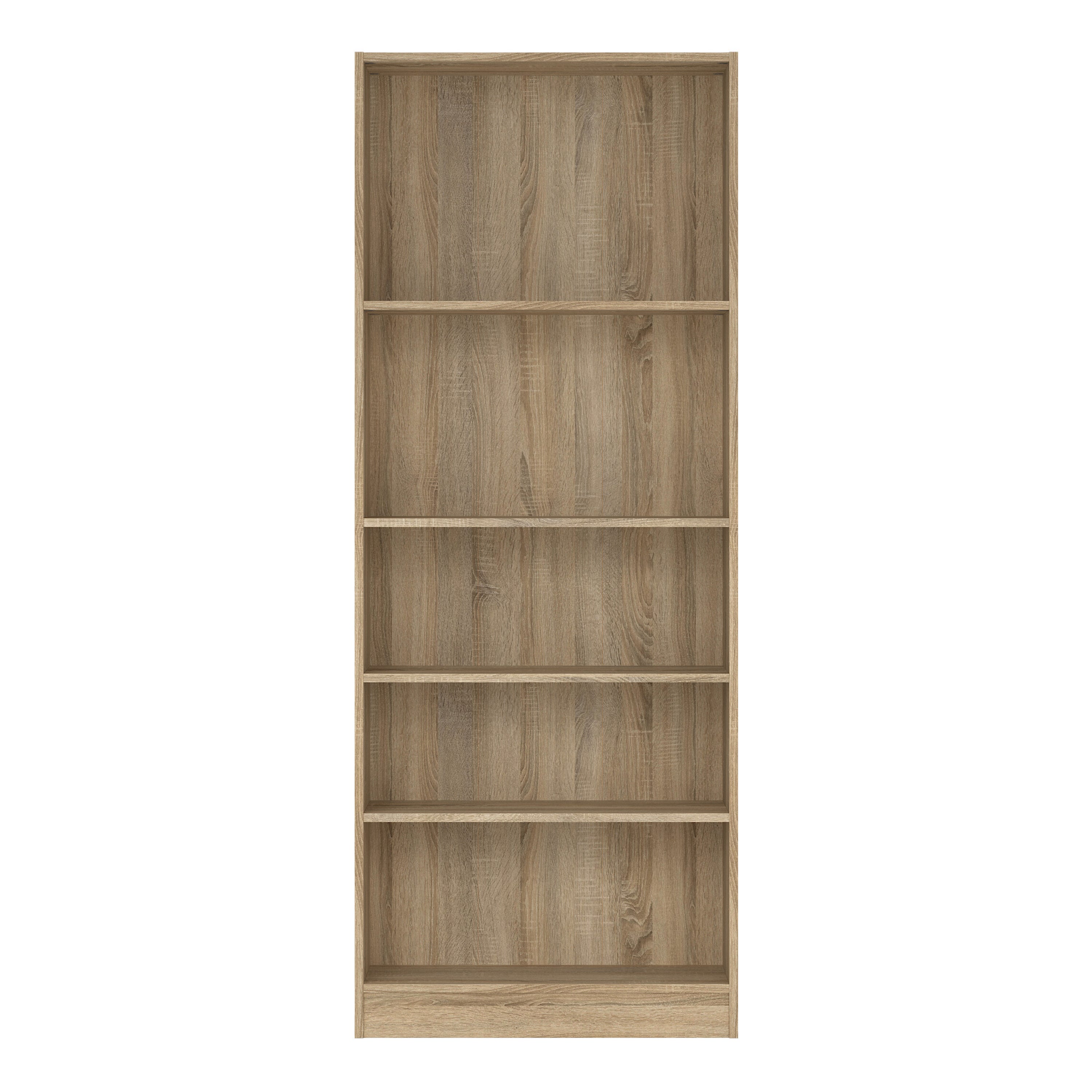 Basic Tall Wide Bookcase (4 Shelves) in Oak