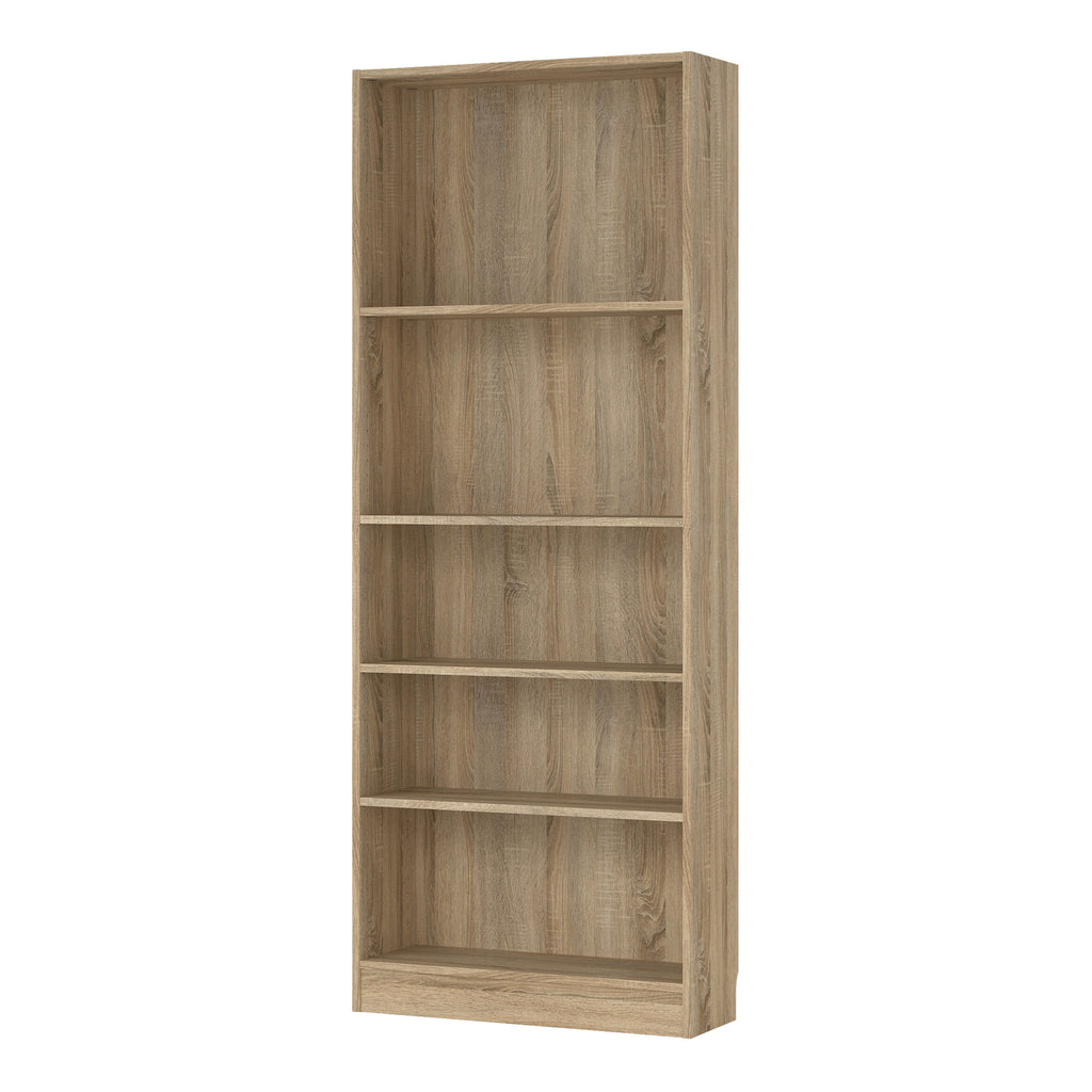 Basic Tall Wide Bookcase (4 Shelves) in Oak