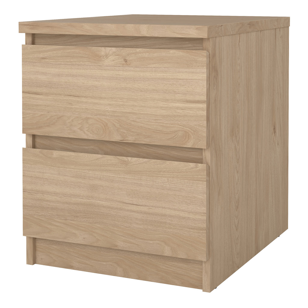 Naia Bedside 2 drawers in Jackson Hickory