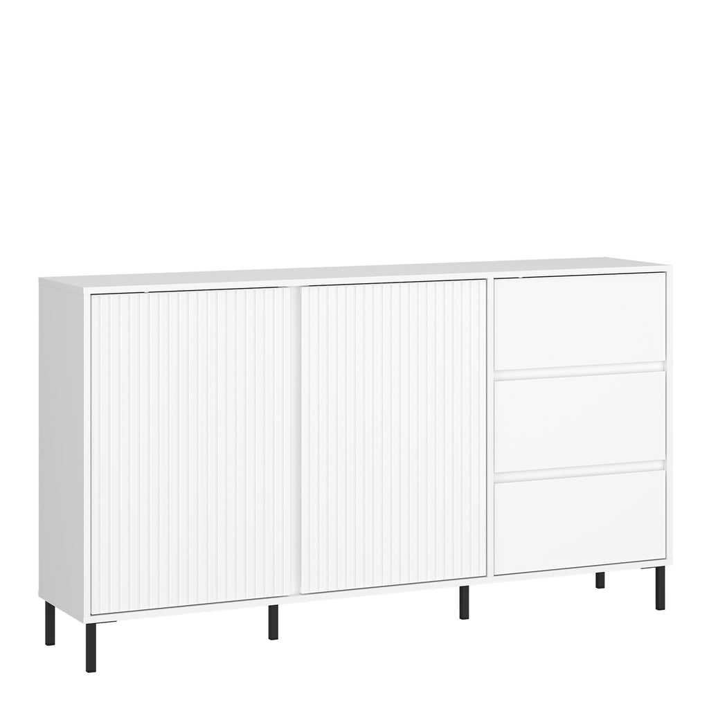 Avenale Sideboard 2 Door 3 Drawer in Alpine White High Gloss
