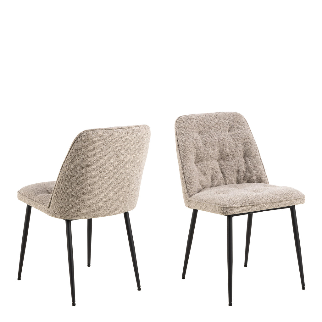 Wicklow Ceramic Dining Table Brown/Black 140x75cm Included 4 Brooke Dining Chairs in Monza Beige