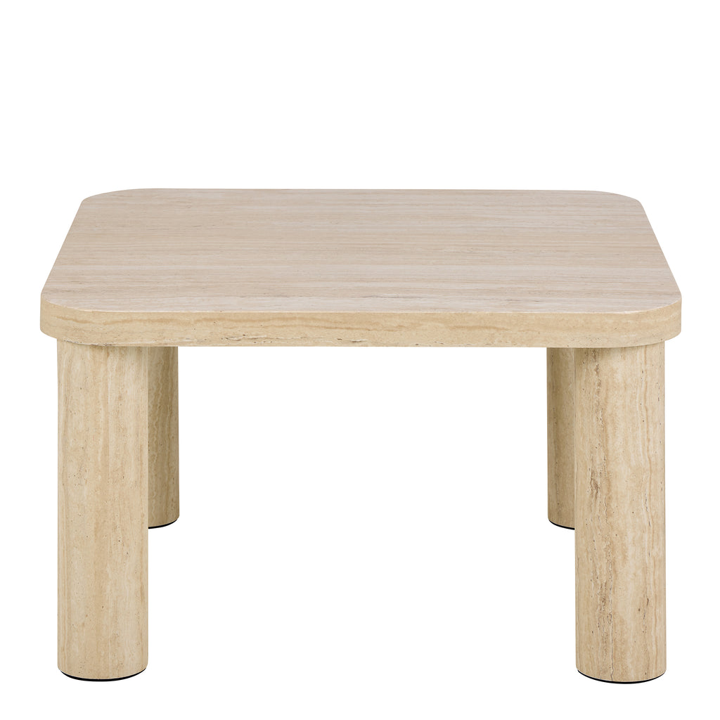 Solano Square Coffee Table in Light Travertine 60 x 60 cm