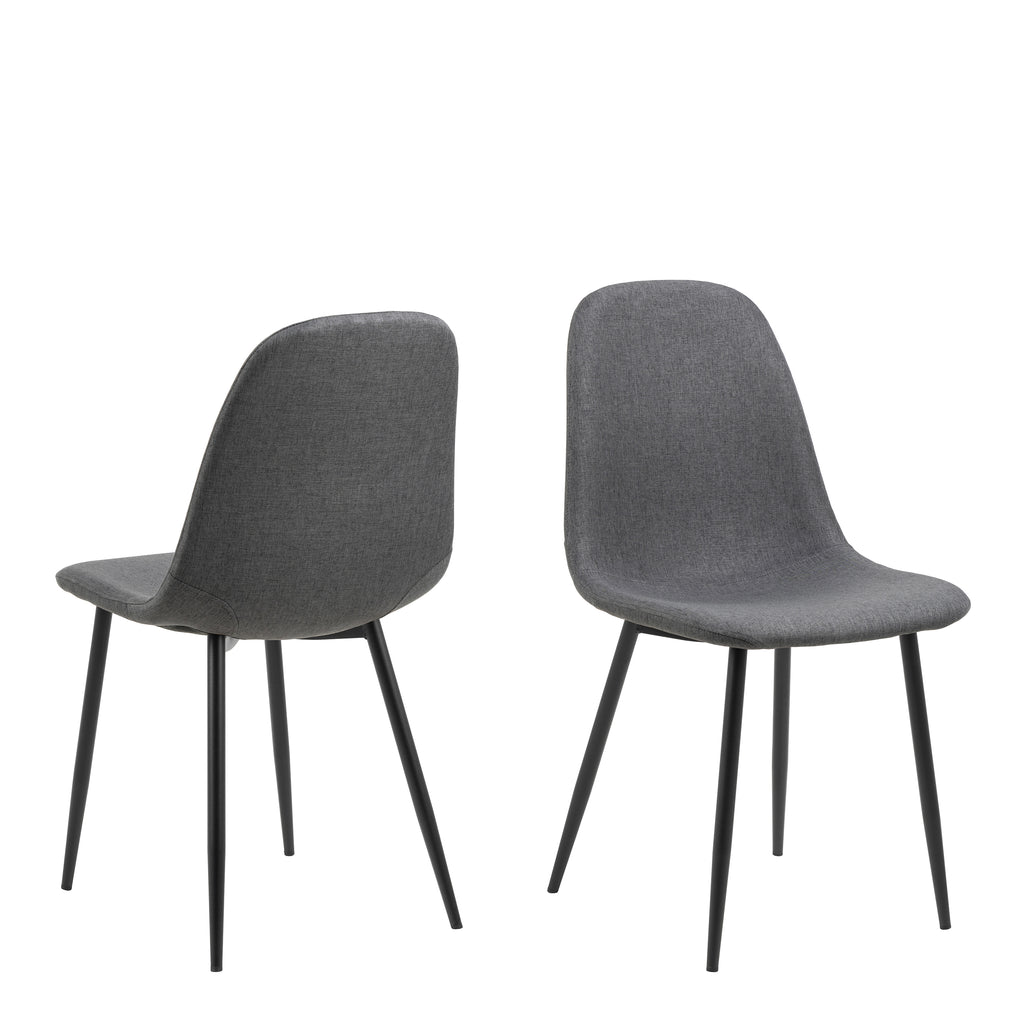 Malta Ceramic Round Dining Table in Black 90x75cm Included 4 Celia Dining Chair in Light Grey