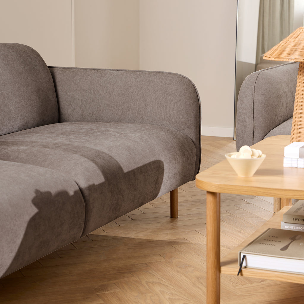 Westham Set of 2 x2.5  Seater Sofas in Fay Dusty Brown Fabric