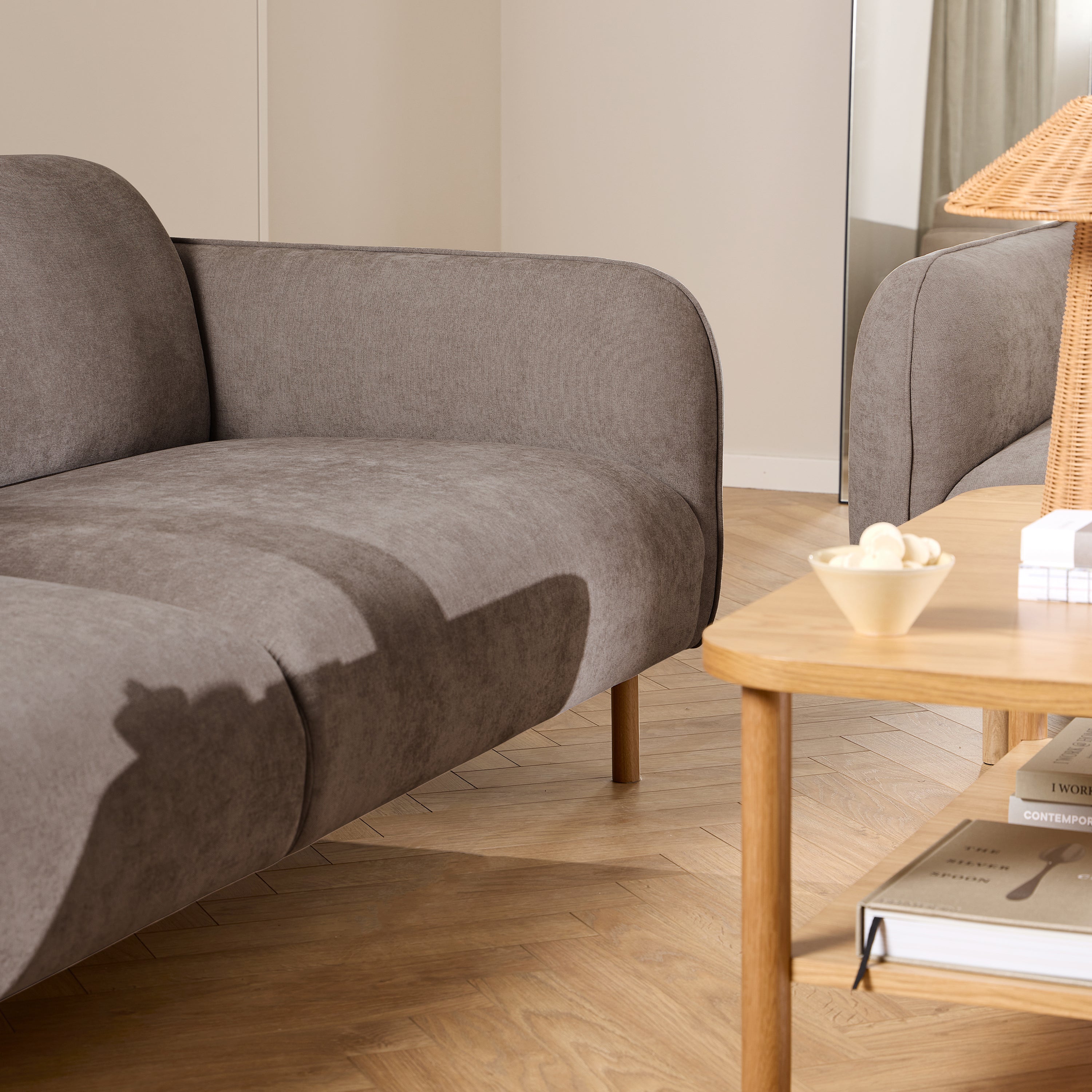 Westham Set of 2 x2.5  Seater Sofas in Fay Dusty Brown Fabric