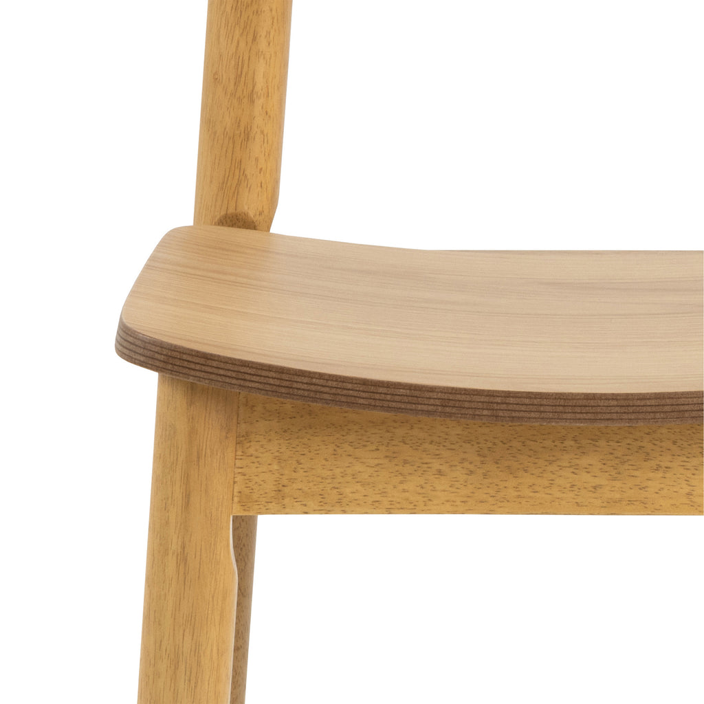 Barlow Rectangular Dining Table in Matt Oak Included 4 Barlow Dining Chair in Matt Oak