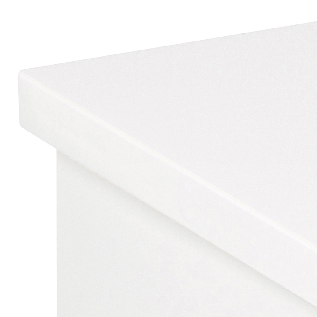Avignon Square Bedside Table with 1 Drawer in White