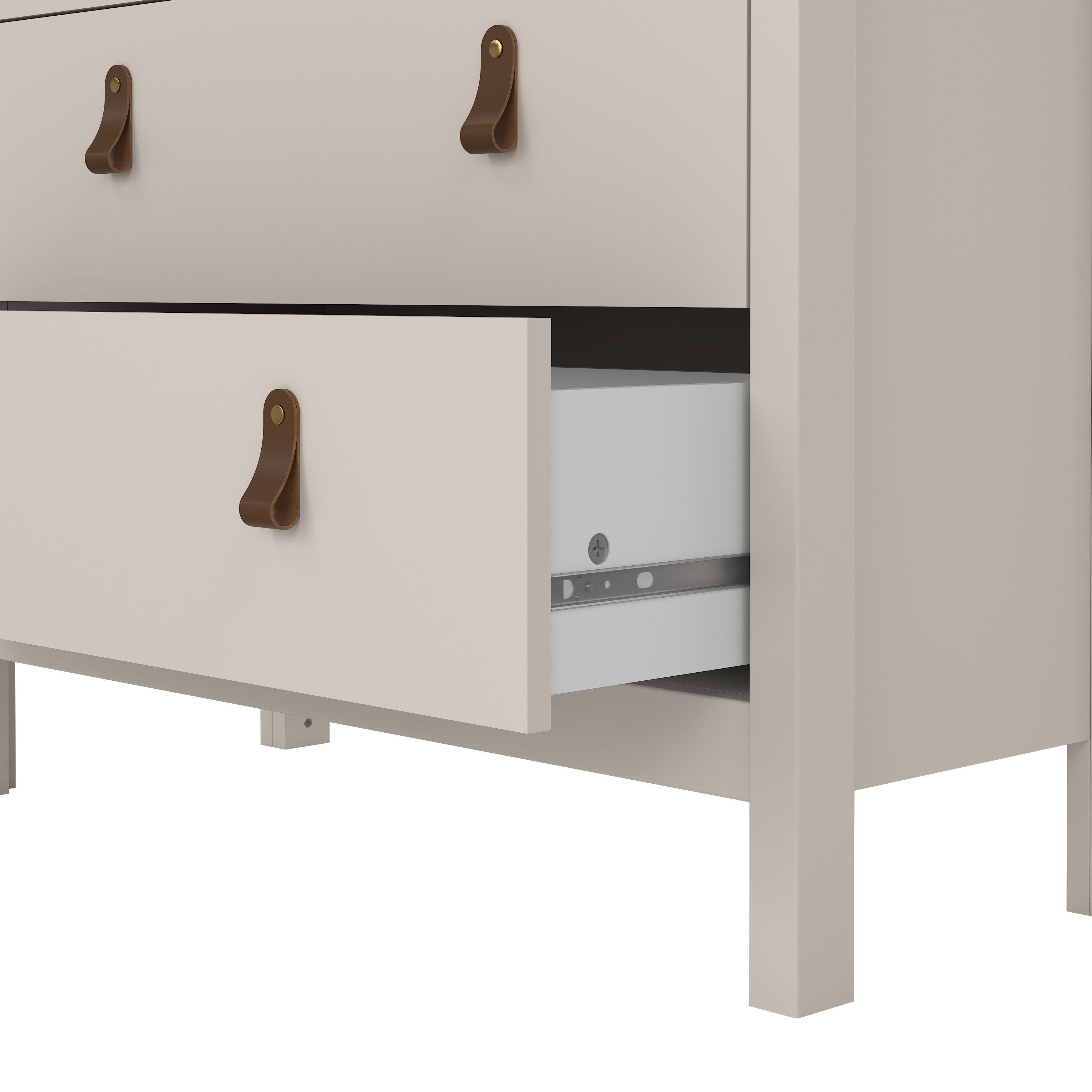 Barcelona China Cabinet 2 Glass Doors with 3 Drawers in Cashmere