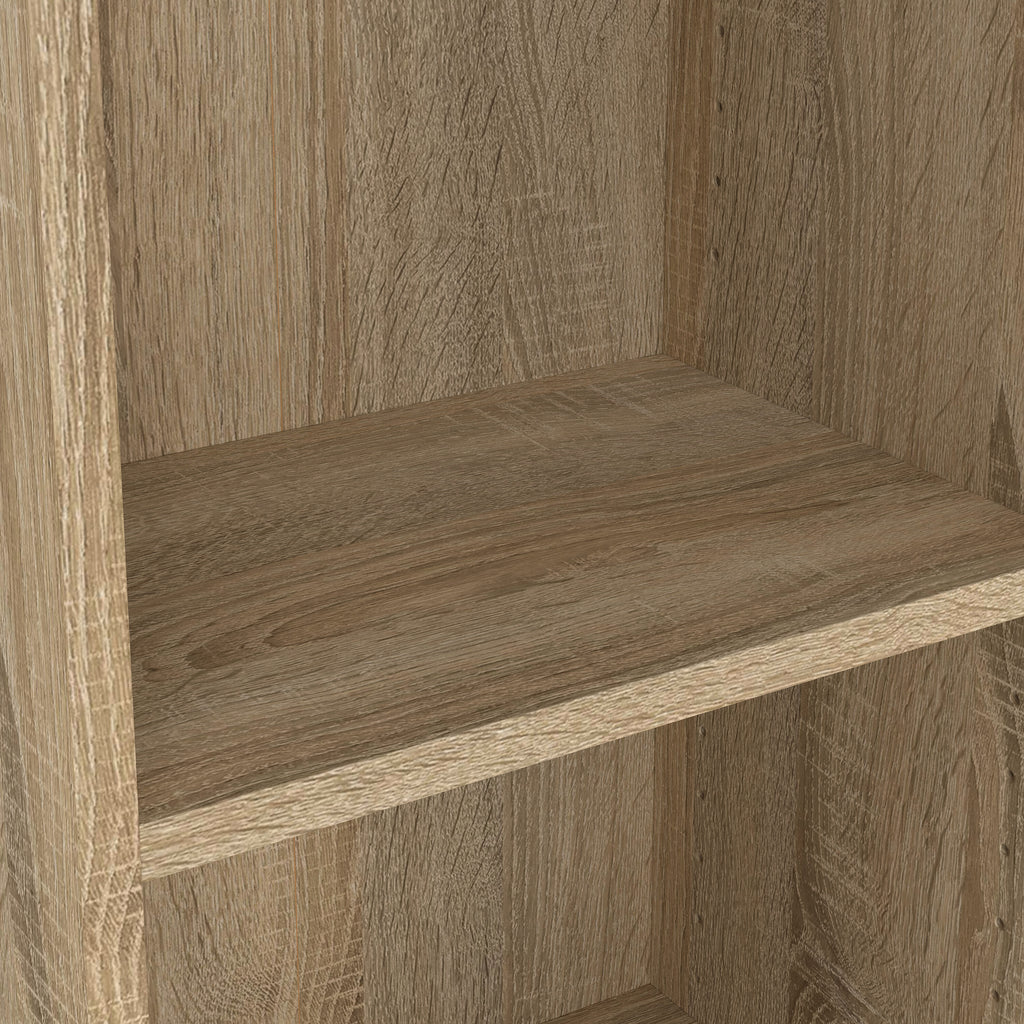 Basic Tall Narrow Bookcase (4 Shelves) in Oak