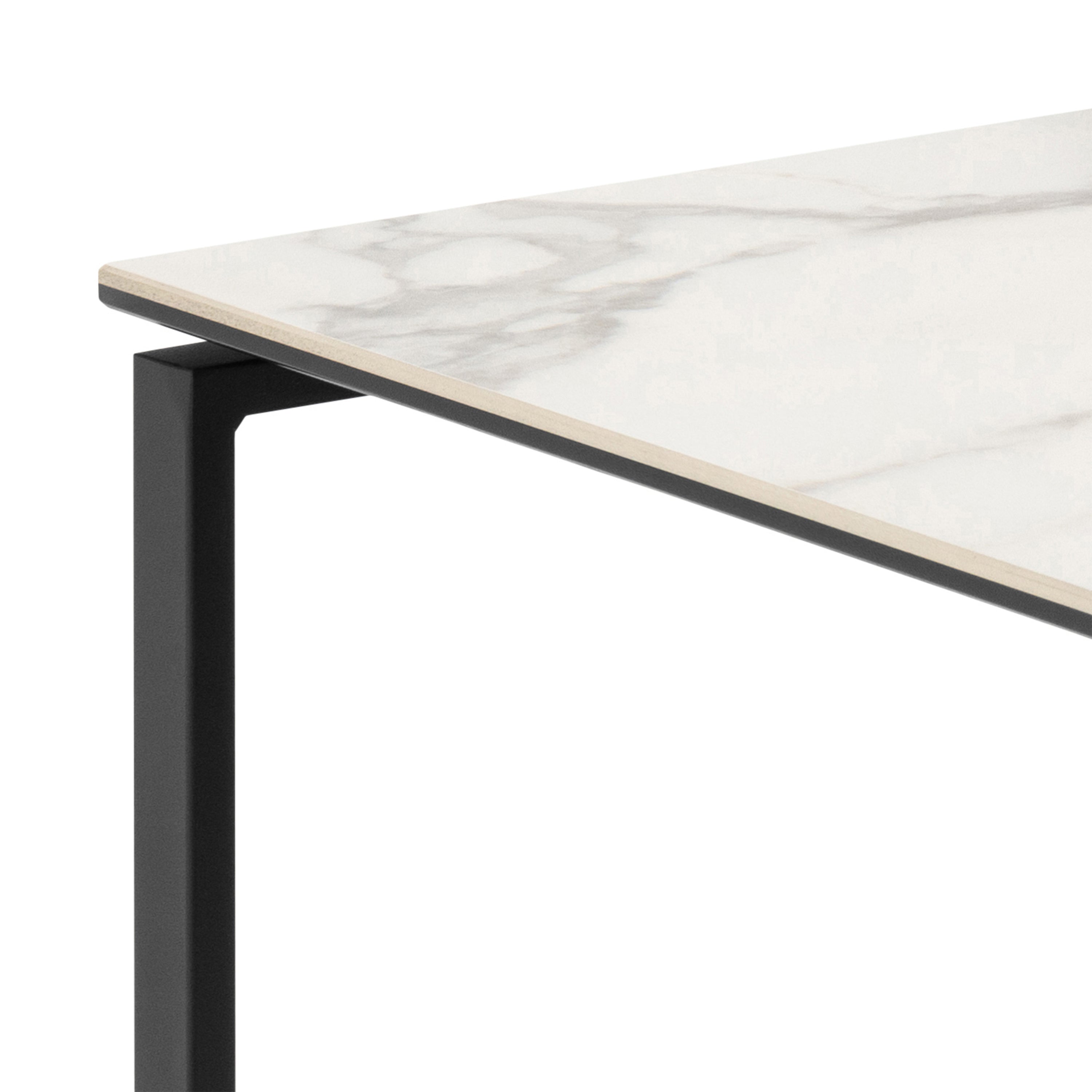 Katrine Square Coffee Table Set in Ceramic White