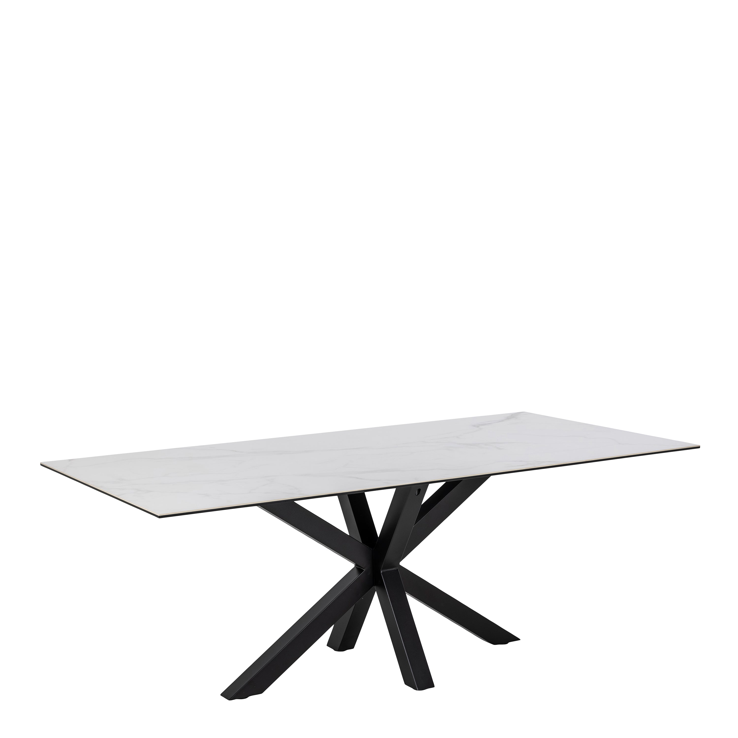 Heaven Dining Table with Ceramic White Top 200cm