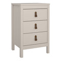 Barcelona Bedside Table 3 Drawers in Cashmere
