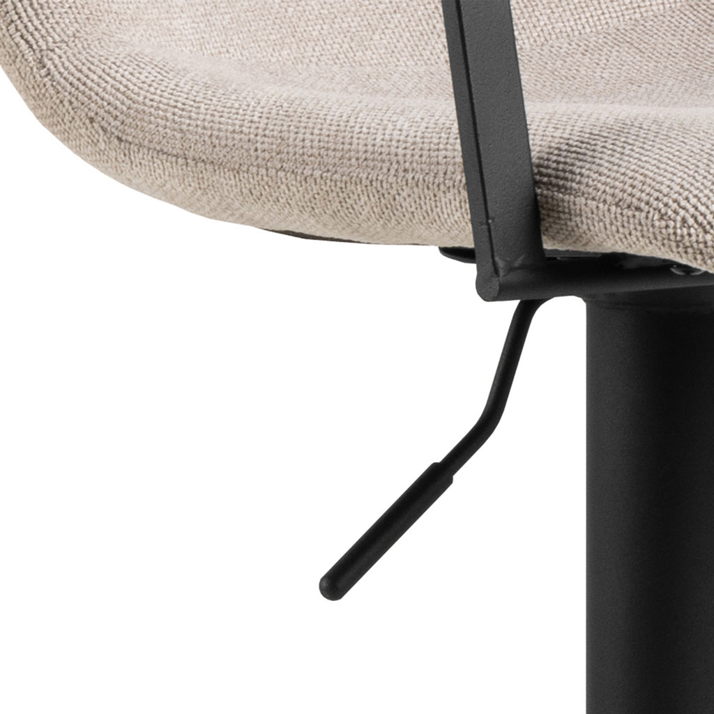 Pablo Swivel Beige Bar Stool With Adjustable Height Function Set of 2