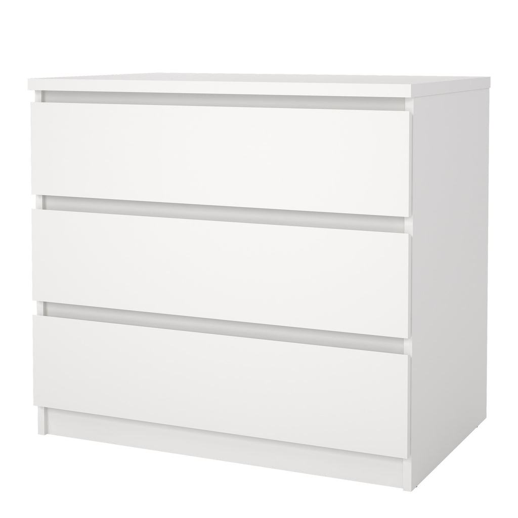 Naia Chest of 3 Drawers in White