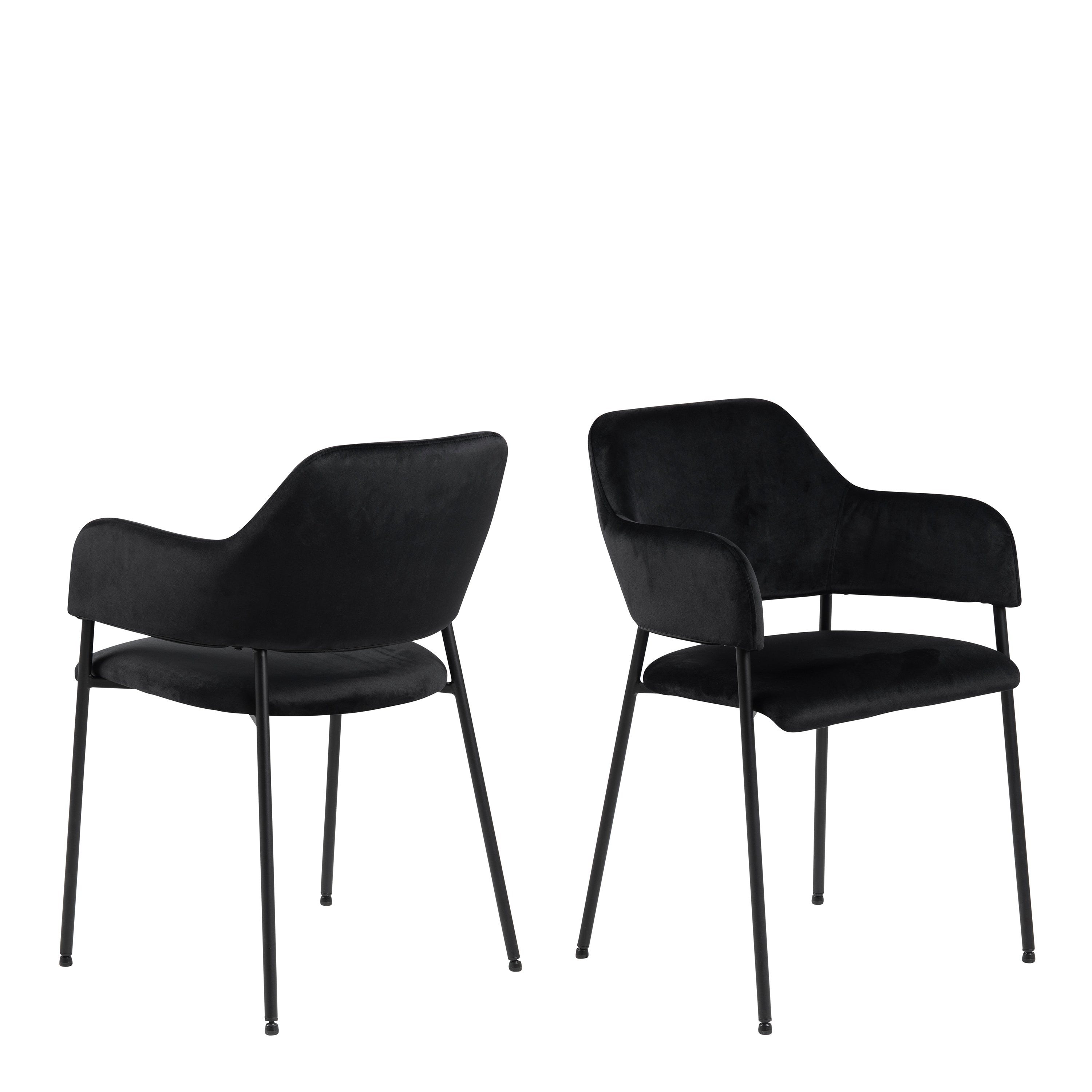 Christo Dining Table in Oak 220x75cm including 6 Lima Dining Chairs with Armrest in Black