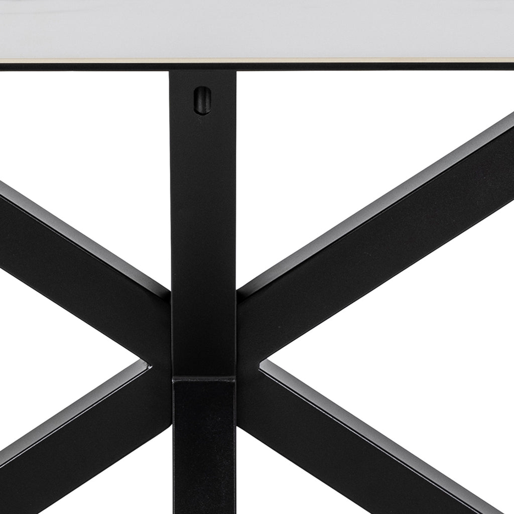 Heaven Dining Table in Ceramic White 160x75.5cm