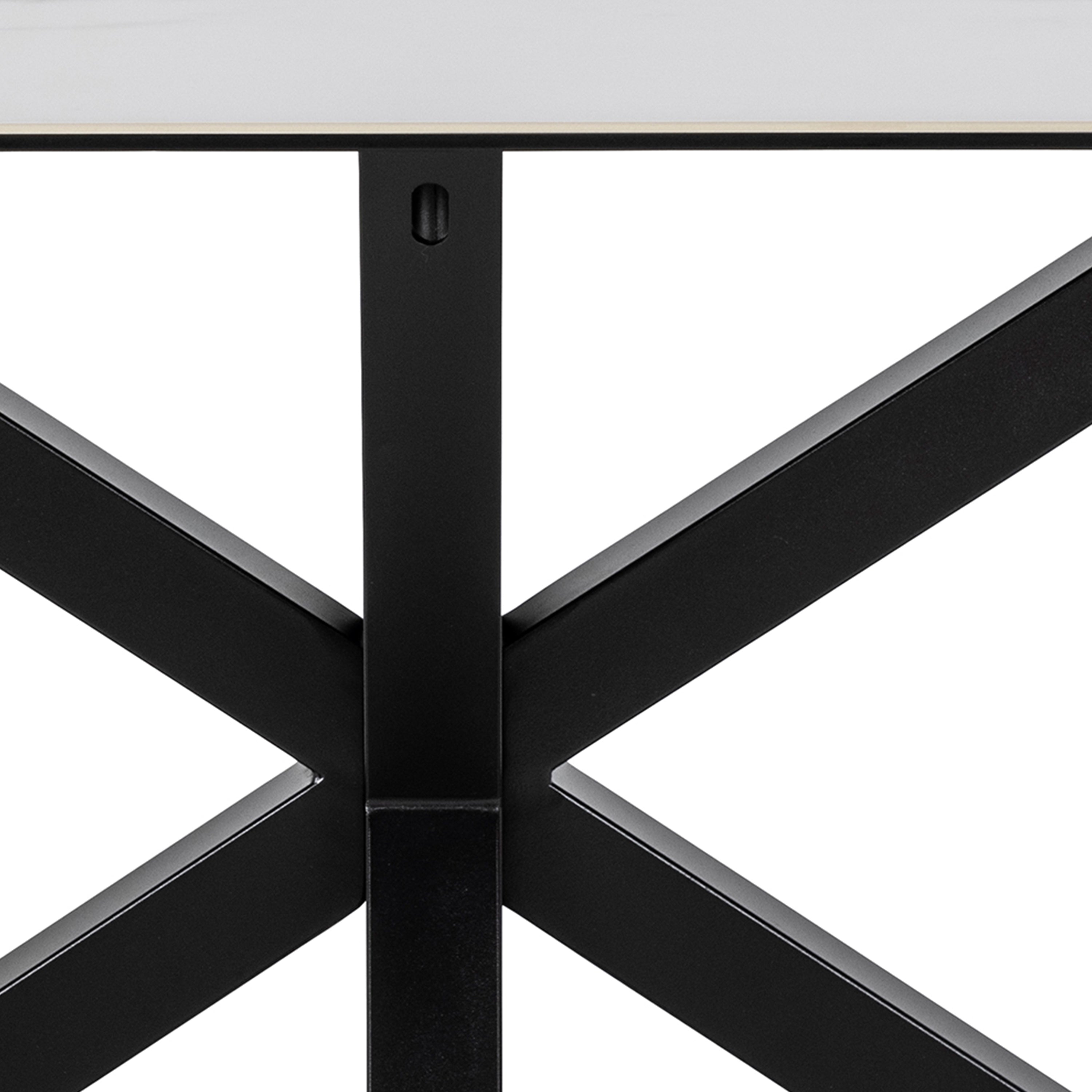 Heaven Dining Table in Ceramic White 160x75.5cm