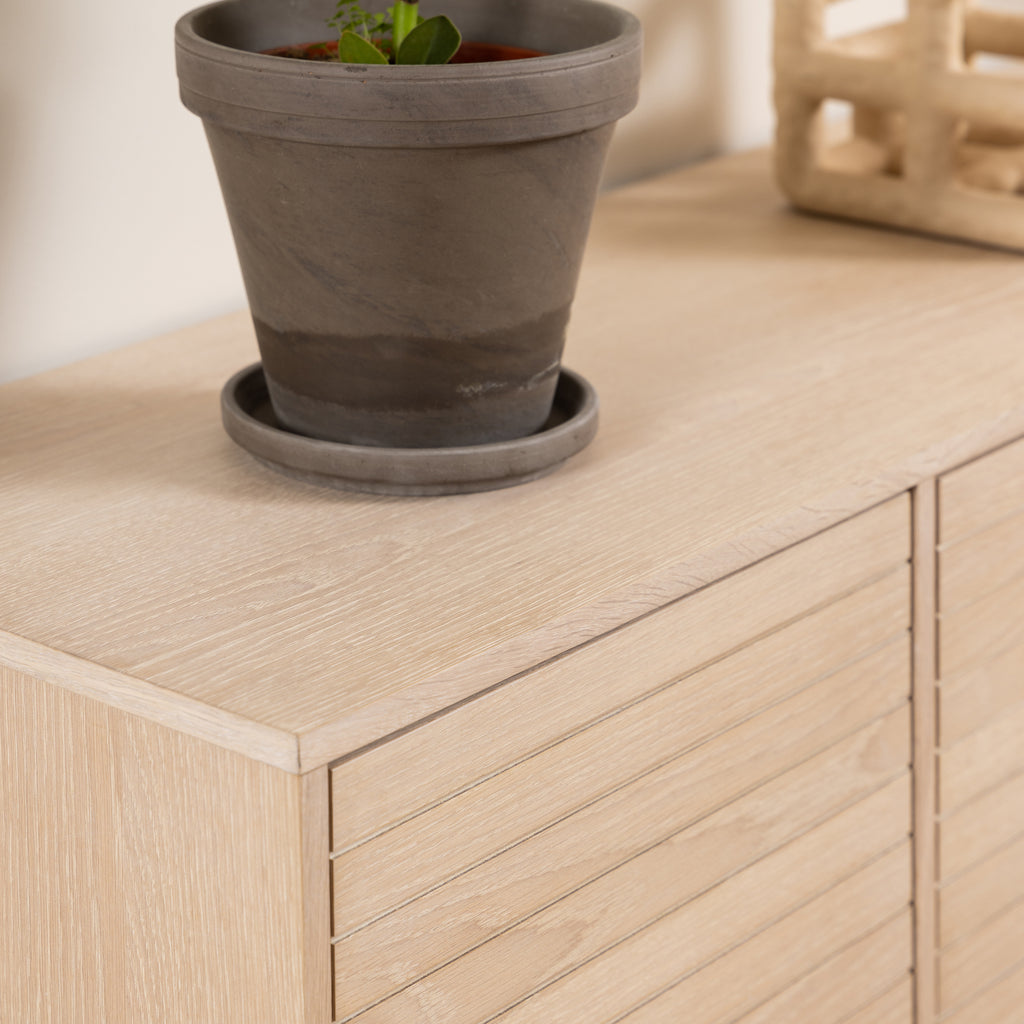 Linley 4 Door Sideboard in White Oak
