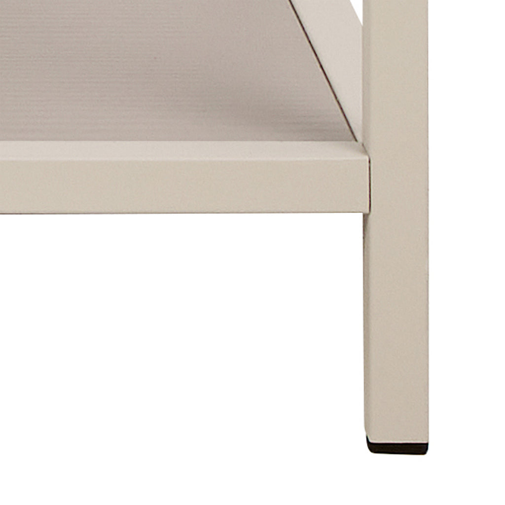 Seaford Wide Grey Steel Bookcase With 4 Grey Melamine Shelves