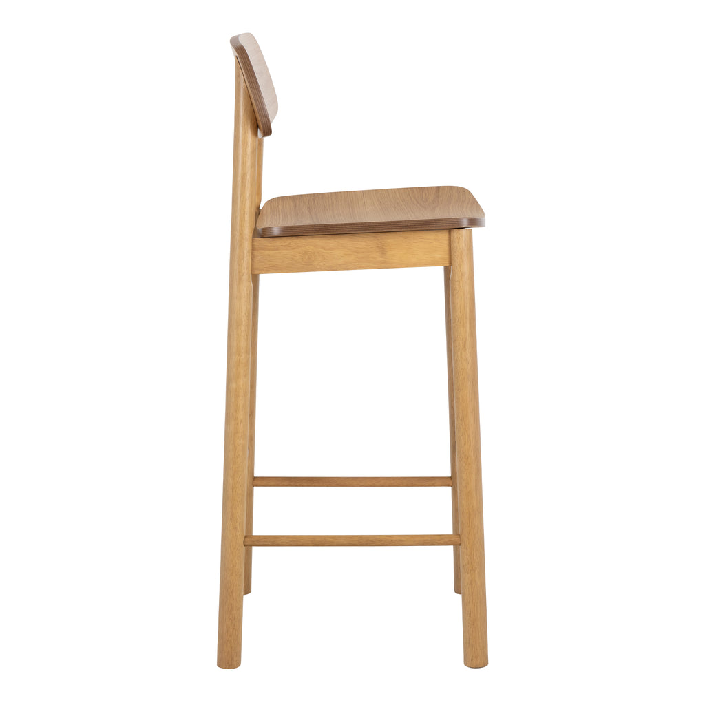 Barlow Bar Table in Matt Oak Included 2 Barlow Bar Stool in Matt Oak