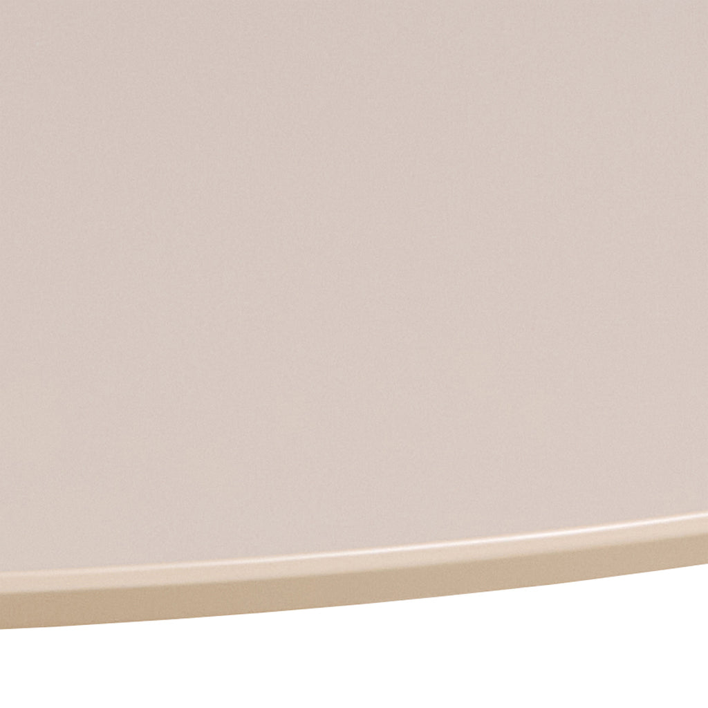 Ibiza Round Dining Table with Beige Top and Matt Beige Base 110x74cm