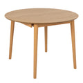 Montreux Round Extending Dining Table in Oak 115-154 cm