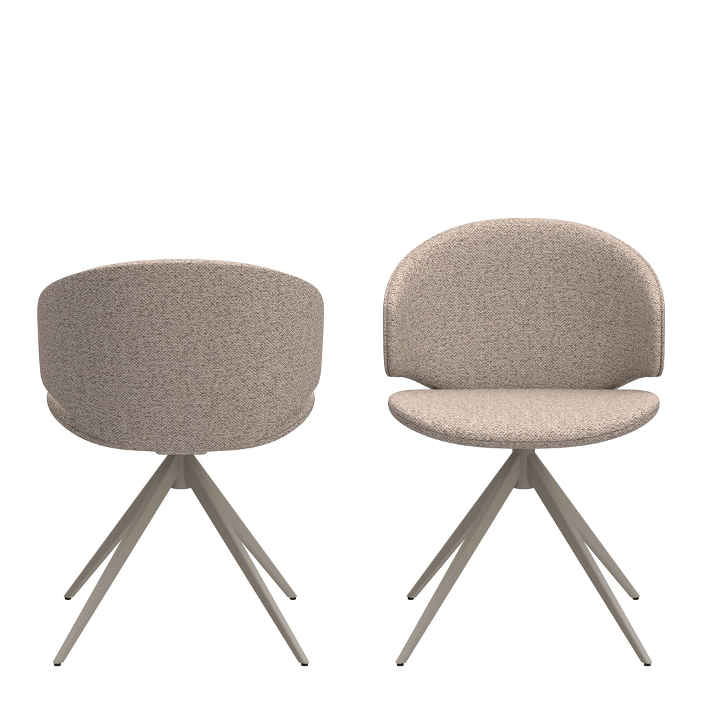 Ella Swivel Beige Dining Chair