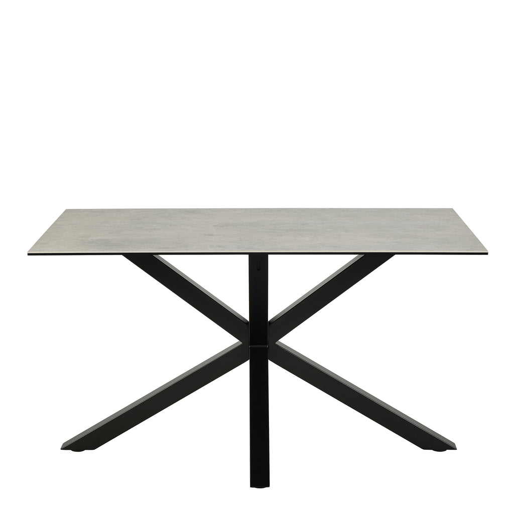 Heaven Dining Table with Ceramic Grey Top 135cm