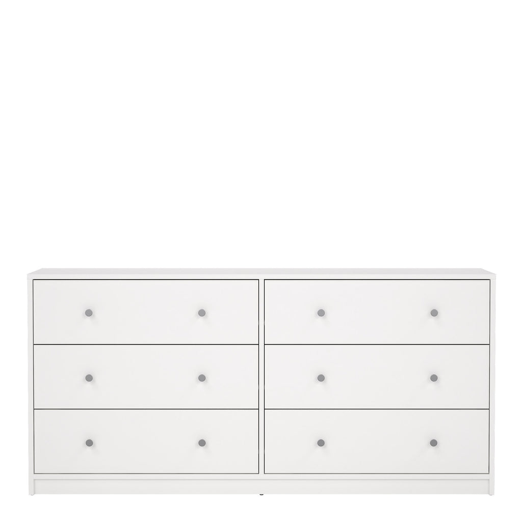 May Chest of 6 Drawers (3+3) in White