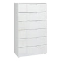 Sienna Chest of 6 Drawers in White/White High Gloss