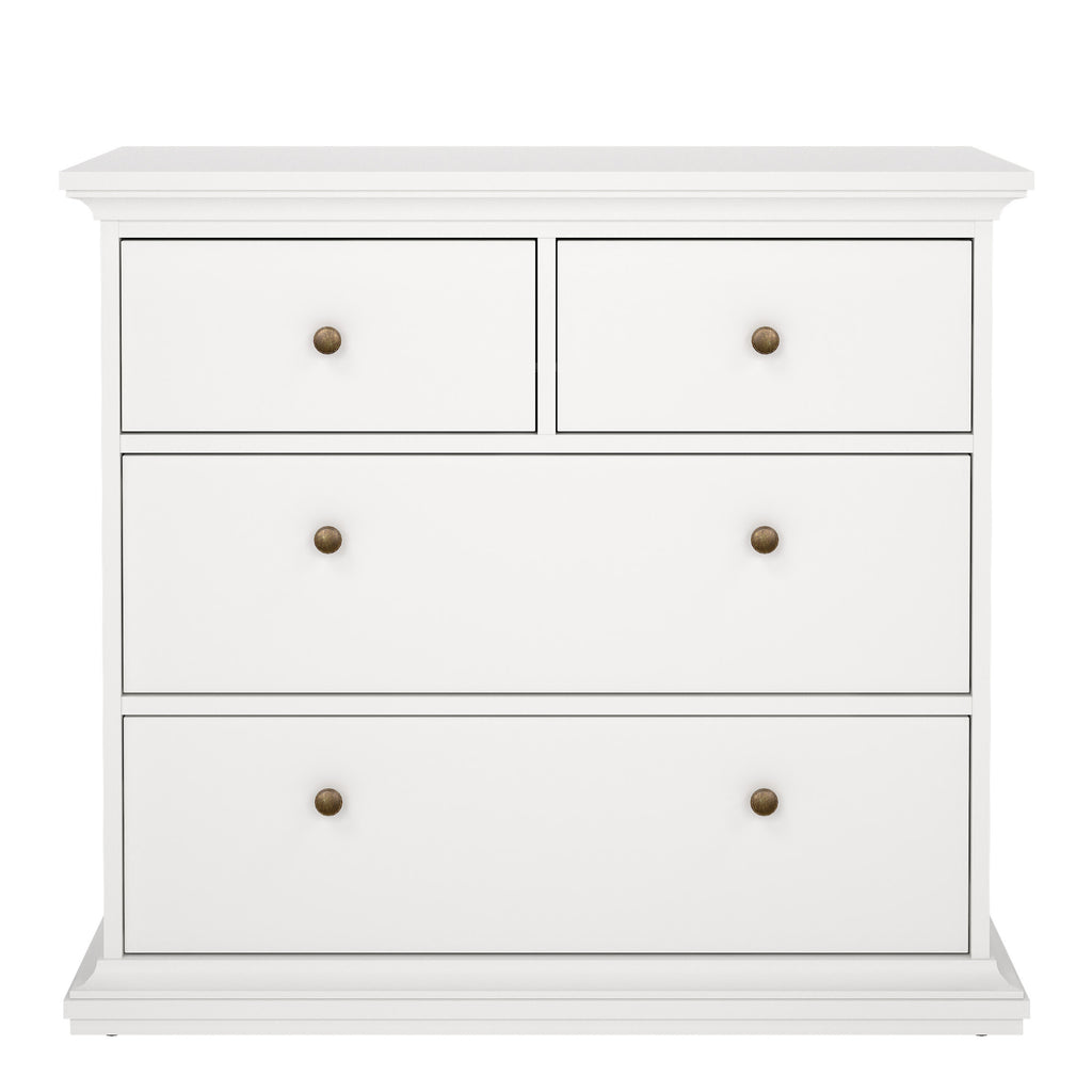 Paris Chest of 4 Drawers in White