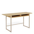 Darlington Console Table With 2 Open Shelves and Oak Top