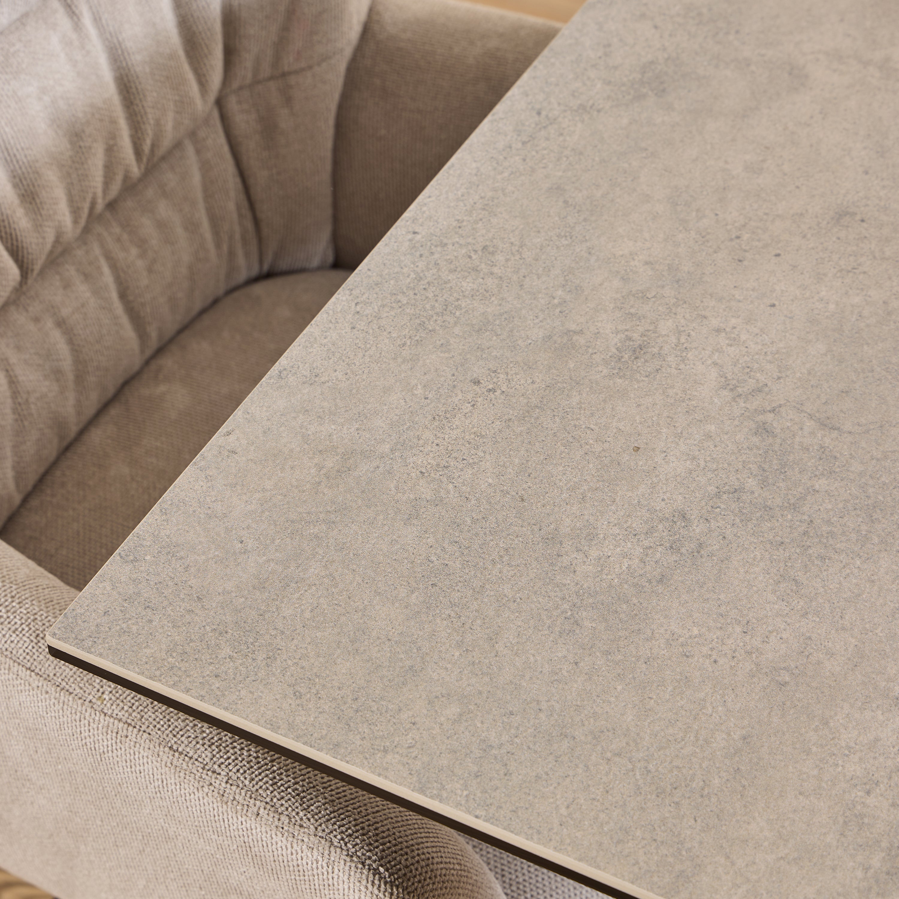Heaven Dining Table with Ceramic Grey Top 135cm