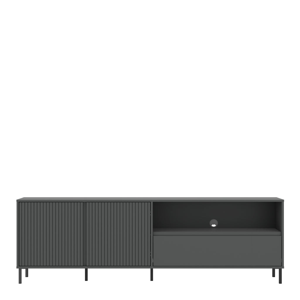 Avenale TV Cabinet 2 Door 1 Drawer in Anthracite
