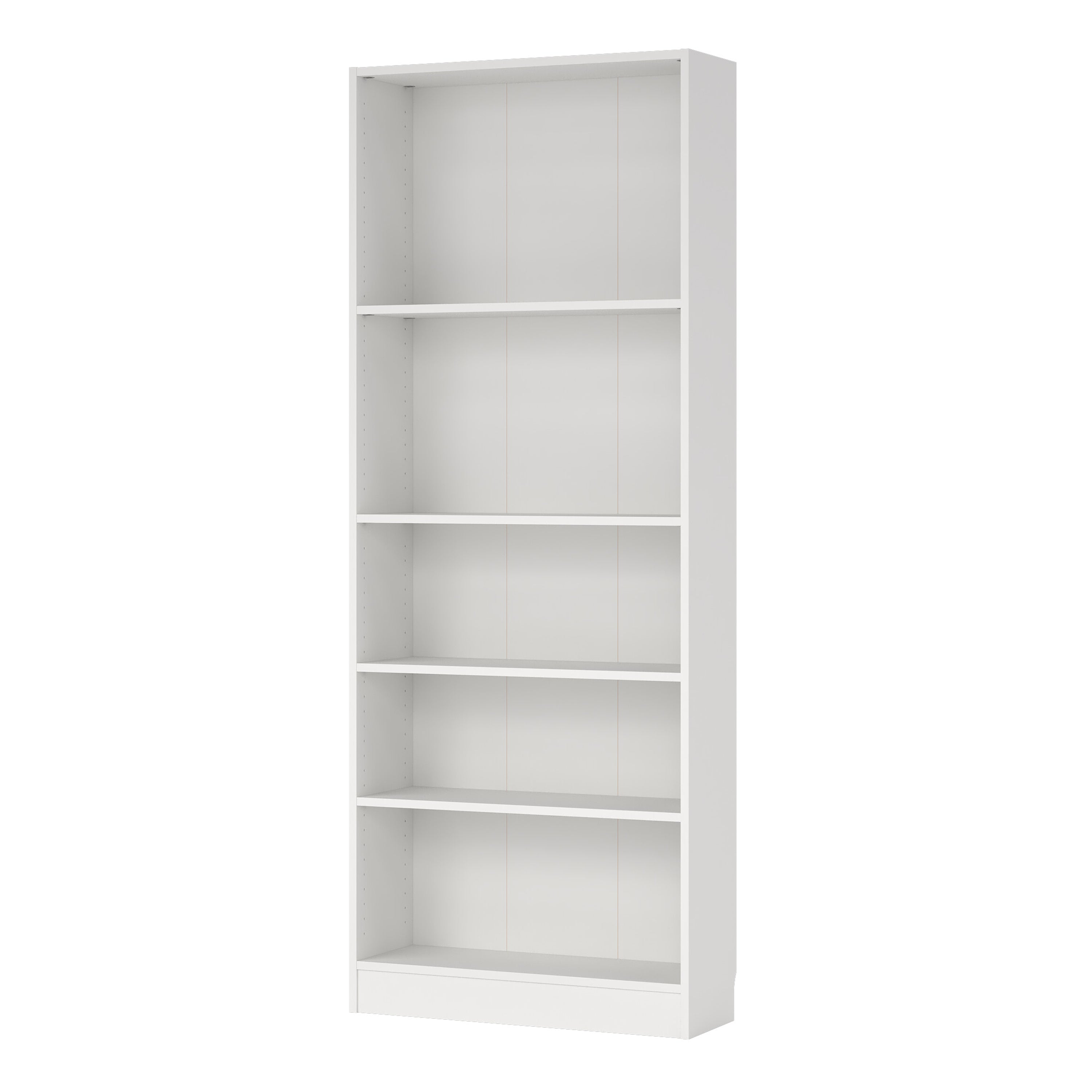 Basic Tall Wide Bookcase (4 Shelves) in White