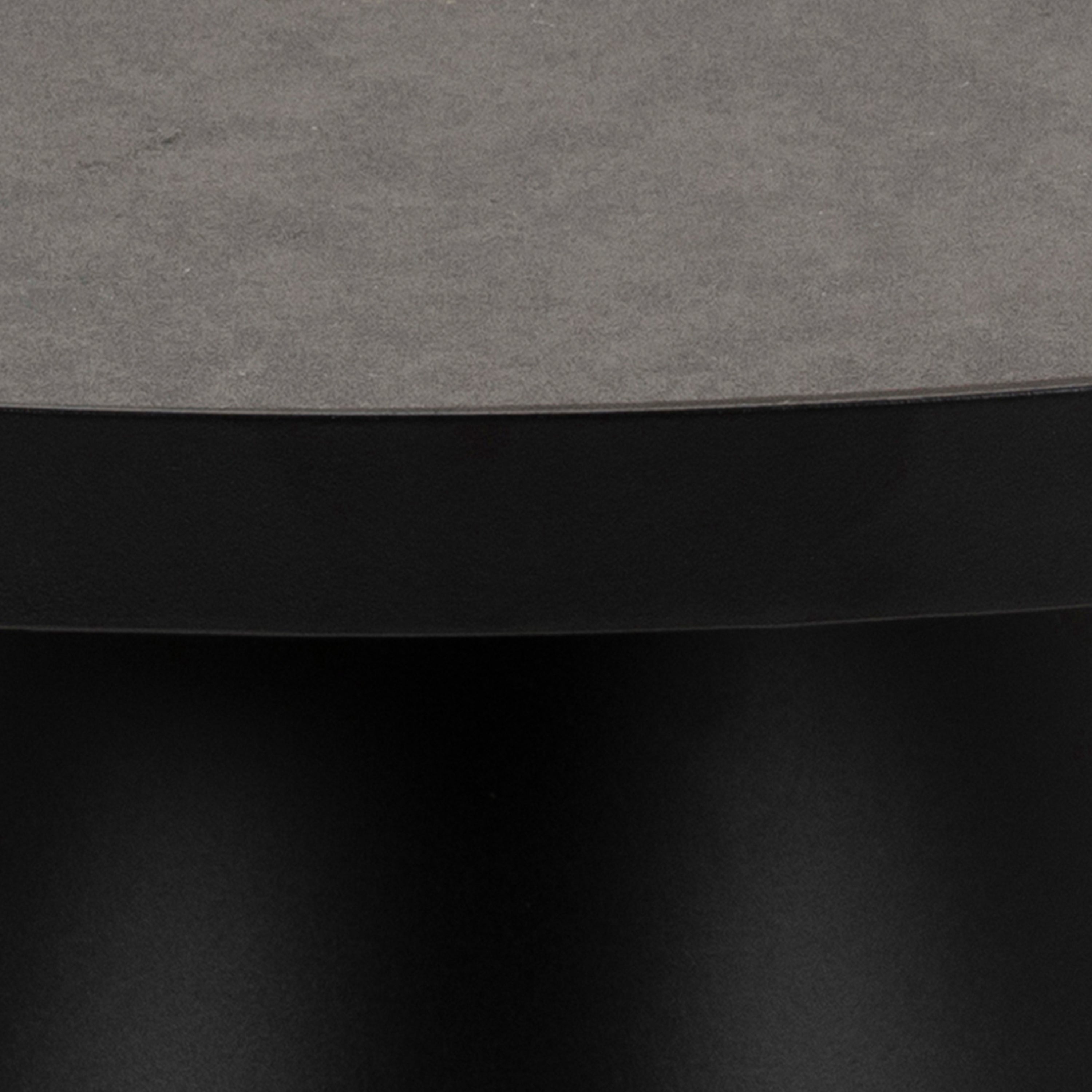 Soli Round Ceramic Coffee Table in Black 45,7x45cm
