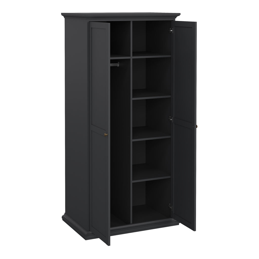 Paris Wardrobe with 2 Doors in Matt Grey