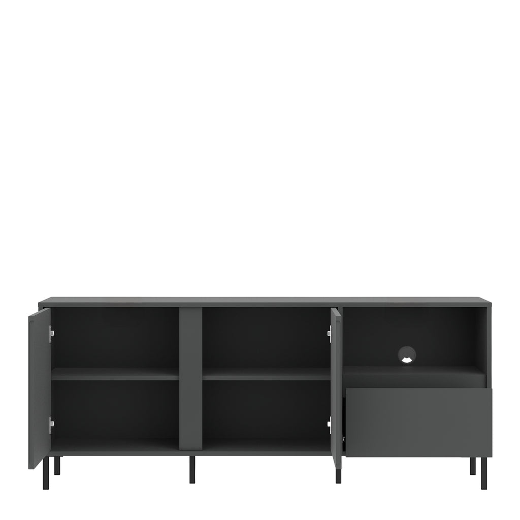 Avenale Wide TV Cabinet 2 Door 1 Drawer in Anthracite