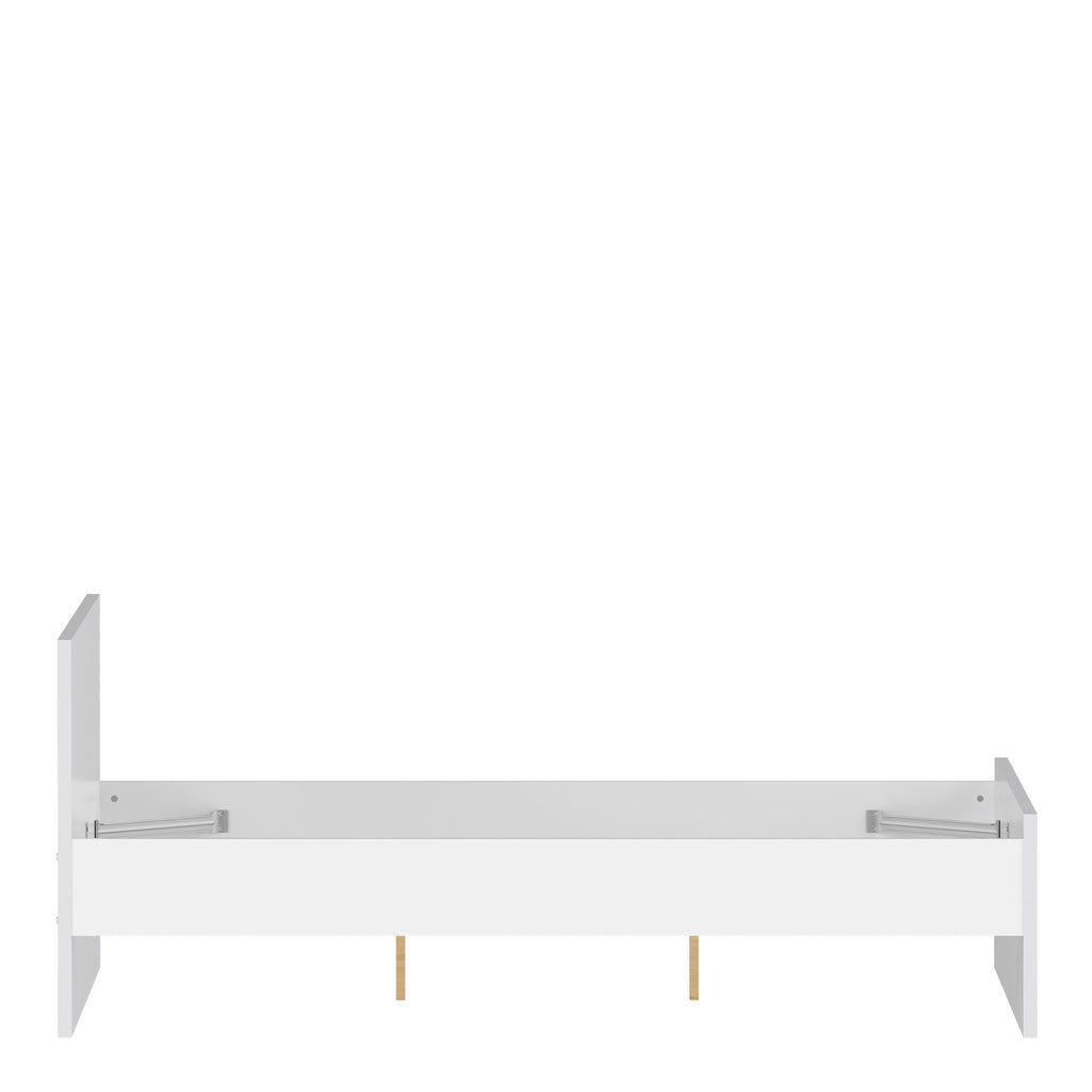 Naia Double Bed 4ft6 (140 x 190) in White High Gloss