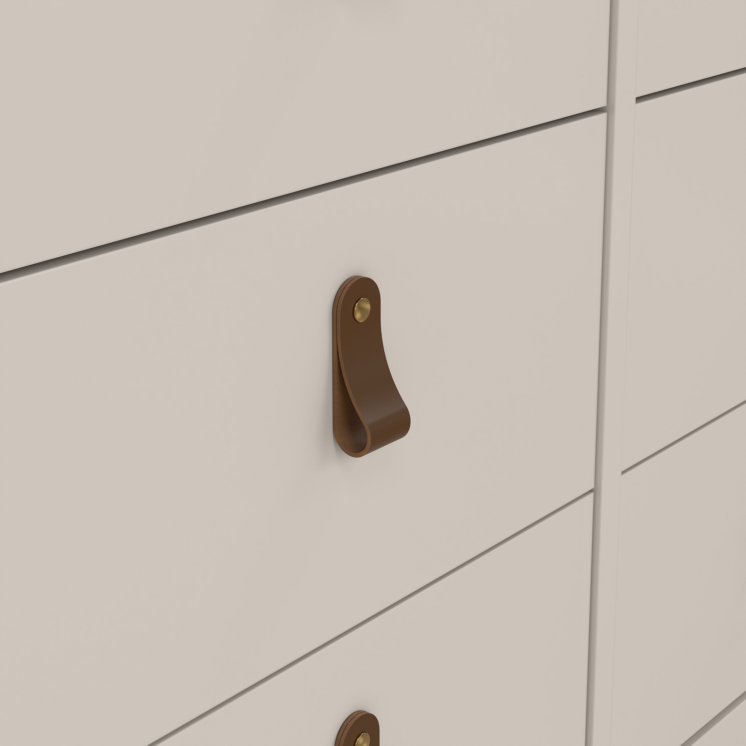Barcelona Double Dresser 4+4 Drawers in Cashmere