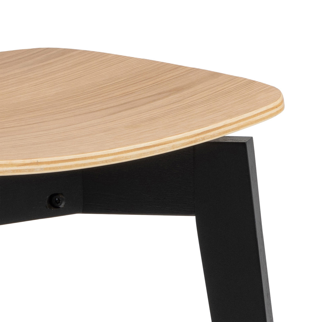 Roxby Extending Dining Table 80-120cm in Oak & Black Included 4 Roxby Dining Chairs in Black and Oak