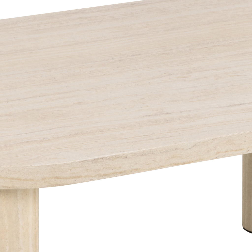 Solano Rectangular Coffee Table in Light Travertine 100 x 75 cm