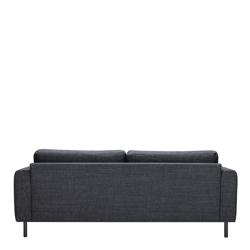 Omaha Set of 2 x 3 Seater Sofas in Basel Dark Grey Fabric
